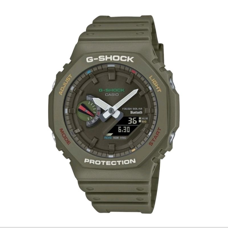 Casio G-Shock GA-B2100FC-3ADR Jam Tangan Pria Analog-Digital strap Rubber Hijau Army Original
