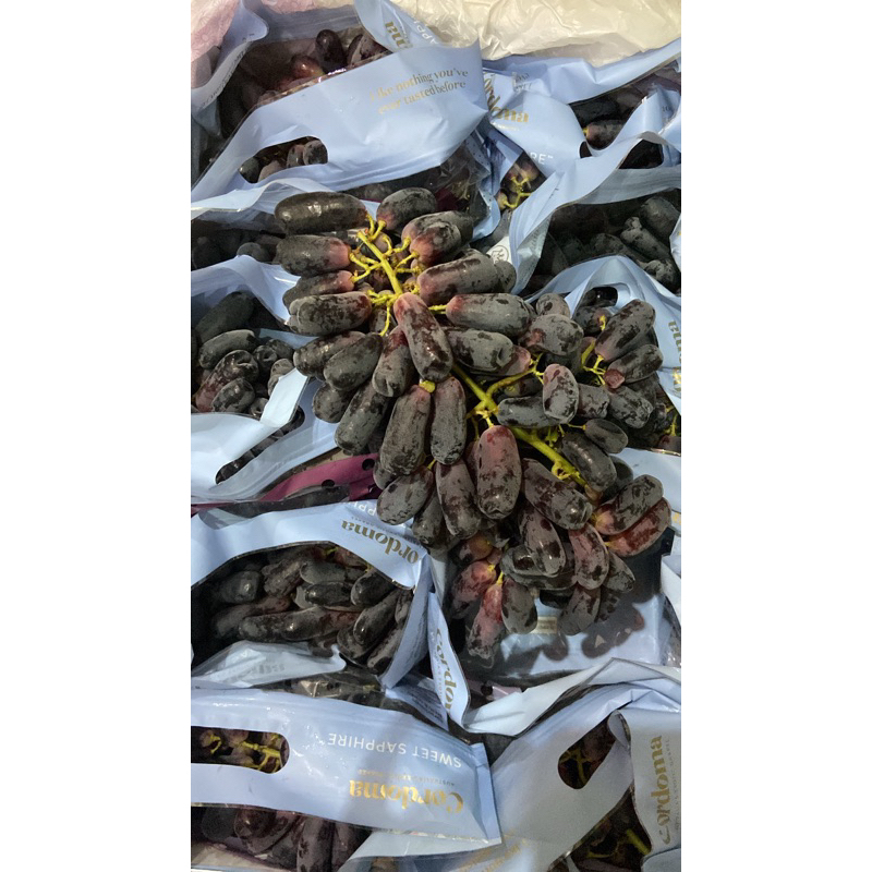

anggur sapphire moondrop anggur jari manis tanpa biji 500 gr
