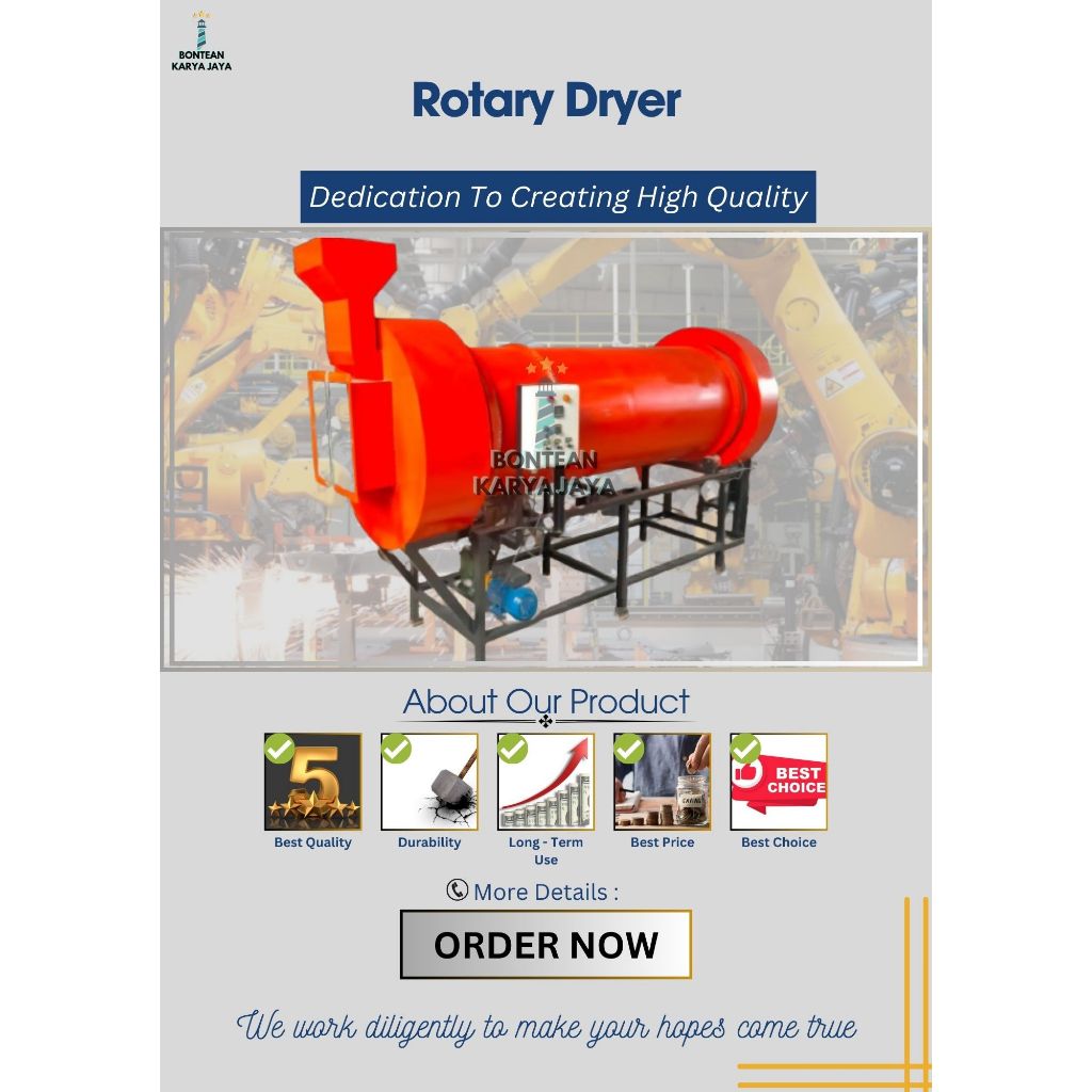 Rotary Dryer / Pengering Rotary / Pengering Padi/Jagung/singkong Dll.