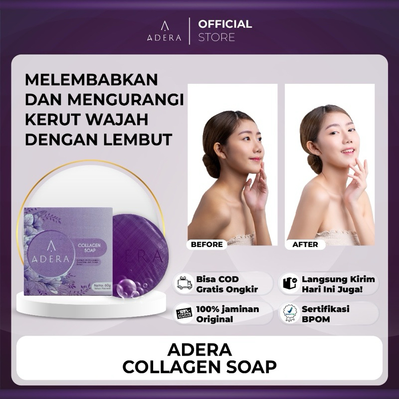 PAKET SKINCARE Collagen Soap ADERA Mengatasi Luka dan Mecerahkan Kulit (BPOM)