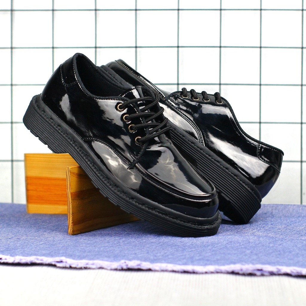 Sepatu WANFAR LUCK Original Pantofel Pria Docmart PDH TNI Polisi Polri Upacara Paskibra Ori Casual F