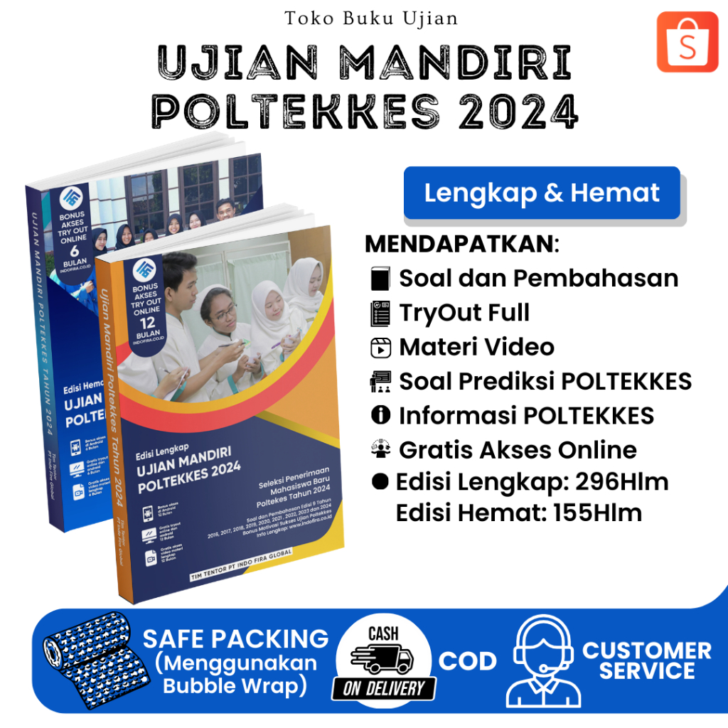 New Buku UJIAN MANDIRI POLTEKKES 2024 (Edisi Lengkap & Edisi Hemat) Sesuai Dengan Kisi-kisi Terbaru 