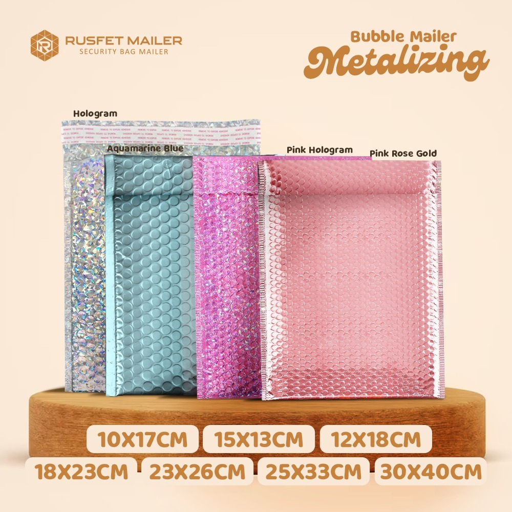 Amplop Bubble Murah | Bubble Mailer Premium | PolyBubble Murah Motif Pink Rose Gold