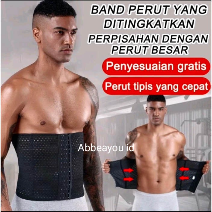 korset pria / laki laki / cowok  pengecil perut buncit instant tanpa fitness body