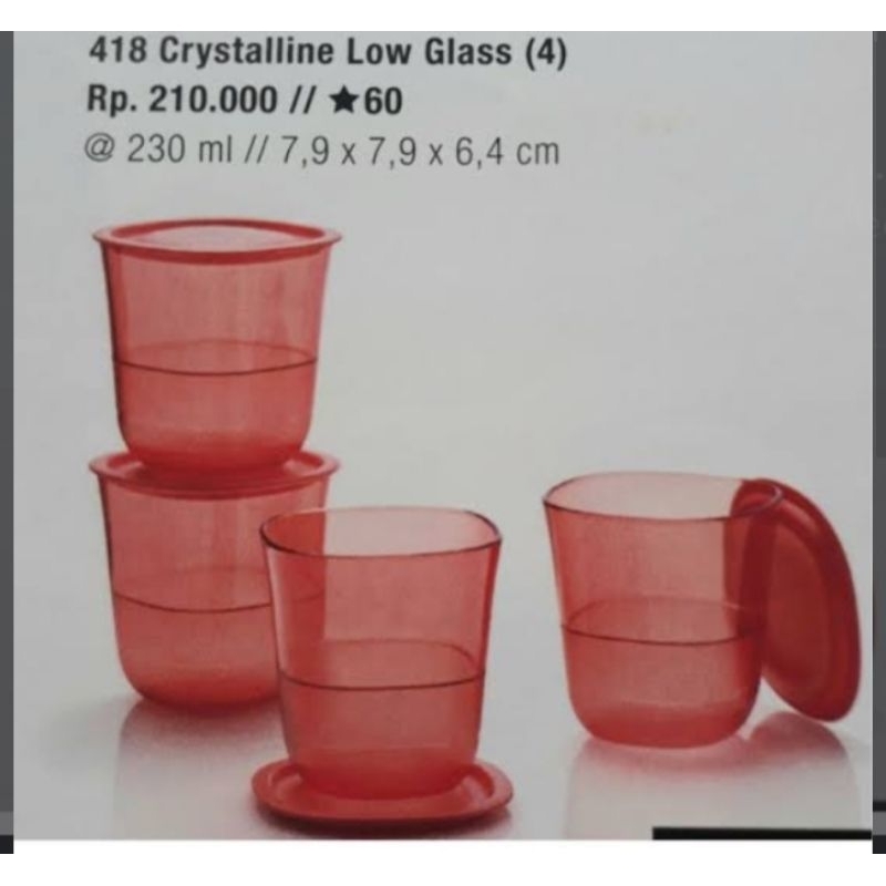 Tupperware Crystalline Low Glass