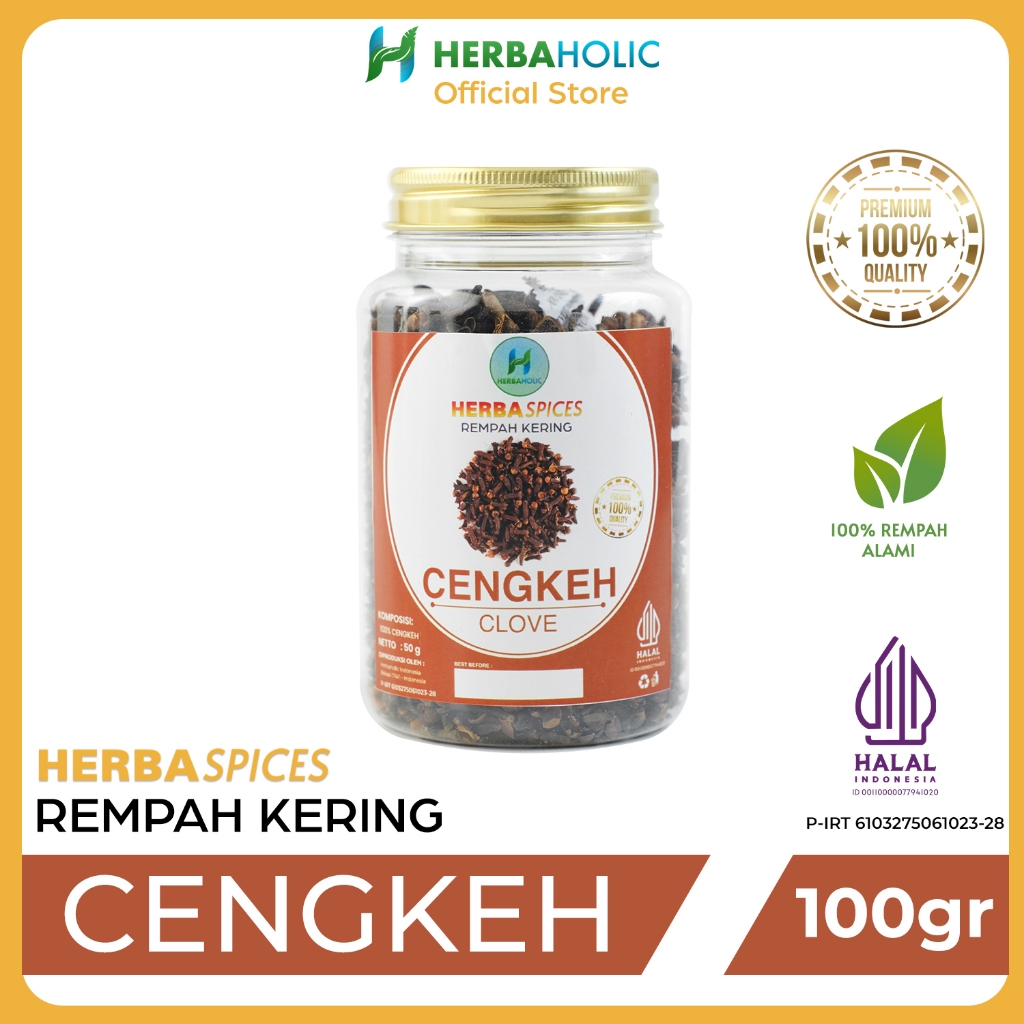 

Herbaholic.id Herbaspice Cengkeh Clove Rempah Kering 100gr