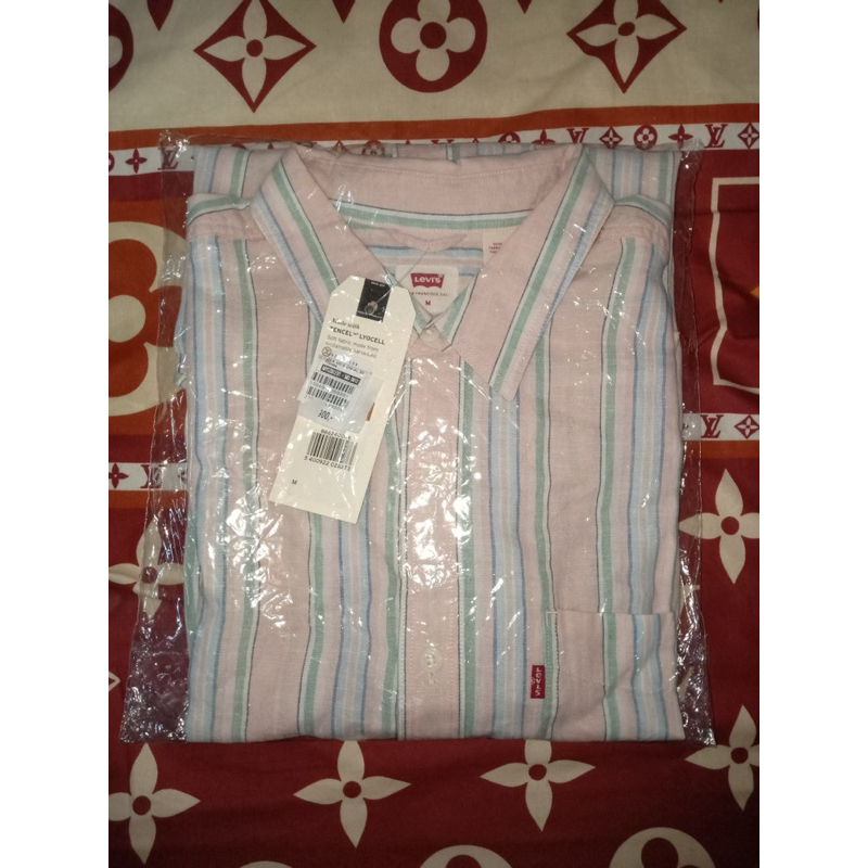 Kemeja Levis garis-garis salur Original