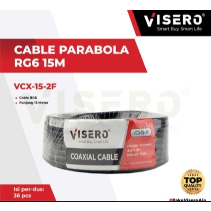 Kabel Antena TV Digital VISERO 15 Meter Plus Jack Antena