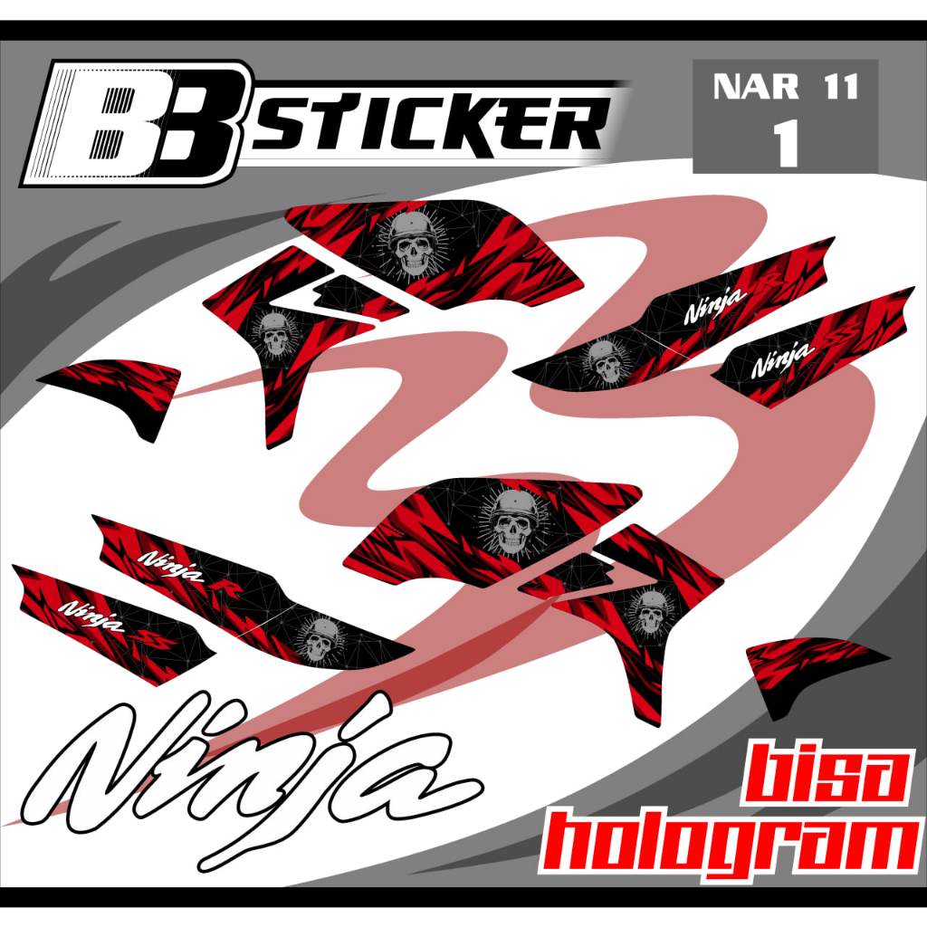 STRIPING PREMIUM Kawasaki Ninja R Ninja SS BISA HOLOGRAM List Sticker Variasi Nar 11