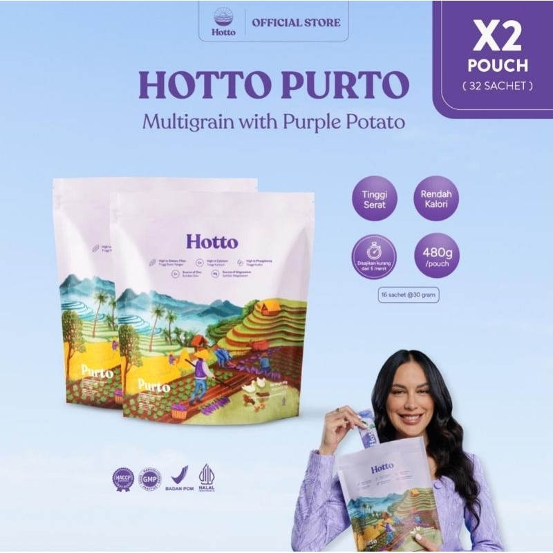 

HOTTO PURTO With Purple Potato 2 Pouch isi 32 sachet.