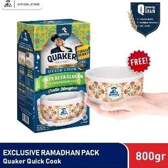 

Quaker Instant Oatmeal dan Quick 800 gram Free Mangkok 1 Pcs