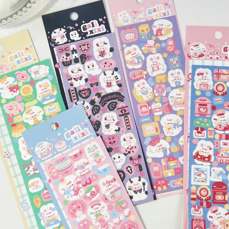 

sticker deco korean photocard galixixi confetti stiker lucu waterproof doff readystock B701