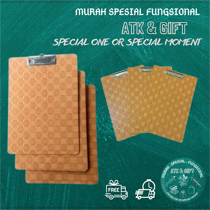 

Clipboard / Papan Jalan / Papan Dada Kayu F4 Folio Clip Board