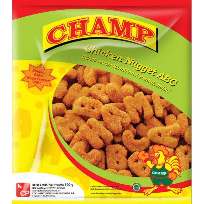 

Champ Nugget Huruf 250gr / Champ Nuget alfabet / Naget ayam / Chicken Nugget Champ