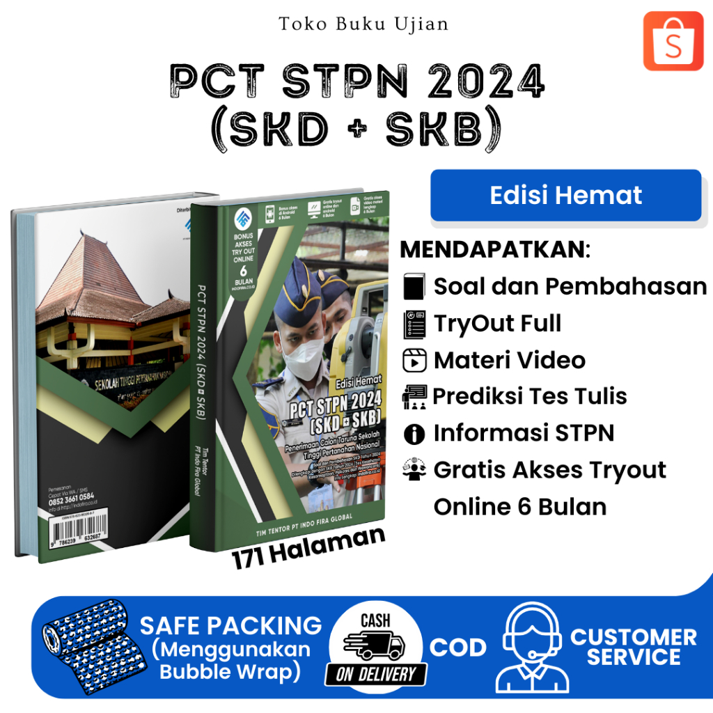 Buku Terbaru PCT STPN 2024 [SKD + SKB] (Edisi Hemat) Sesuai Dengan Kisi-kisi Terbaru STPN 2024 + Gra