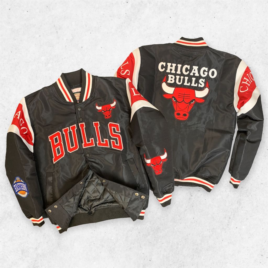 Zylion - Black Chicago Bulls Varsity Baseball Jacket Basketball Premium Bordir Casual Vintage