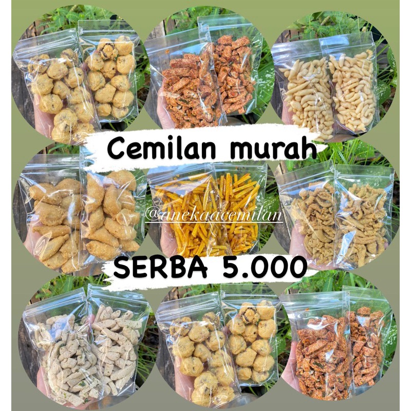 

CEMILAN SERBA 5 RIBU / cemilan asin gurih / cemilan manis / snack serba 5 ribu / anekaacemilan / cemilan murah / cemilan viral