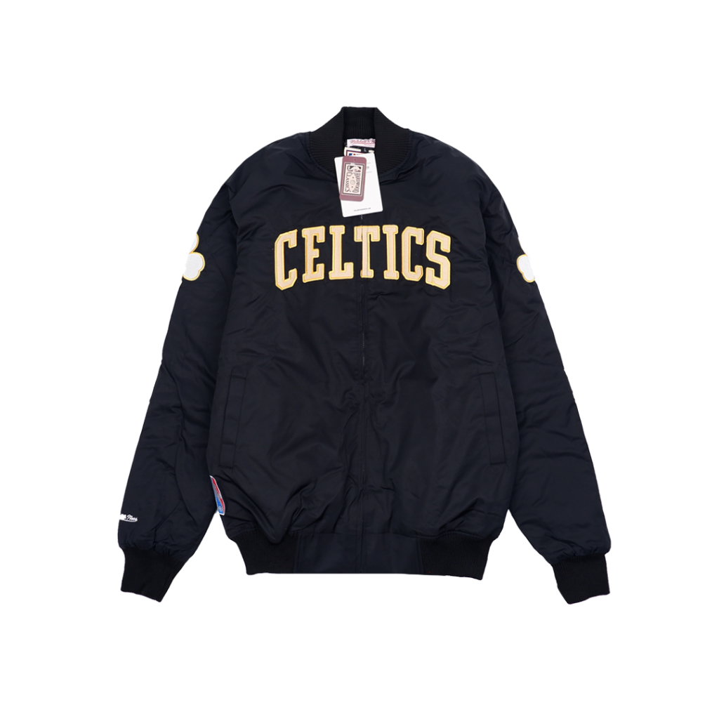 VARSITY CELTICS BLACK CLOVER GOLD JACKET NBA TEAM PREMIUM ORIGINAL 1:1 NBA NFL MLB HEAVY WEIGHT