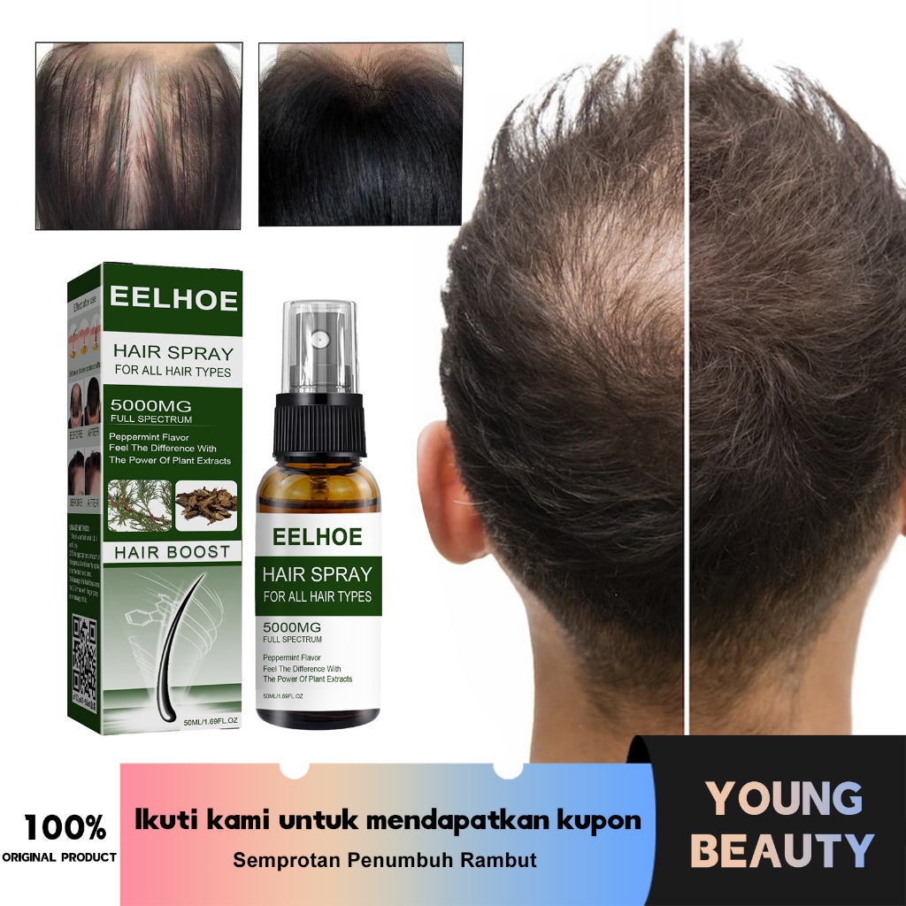 EELHOE HAIR SPRAY/GINGER HAIR HEALTH SPRAY EELHOE Penumbuh rambut 50ML Scalp Repair/Rapid hair growt