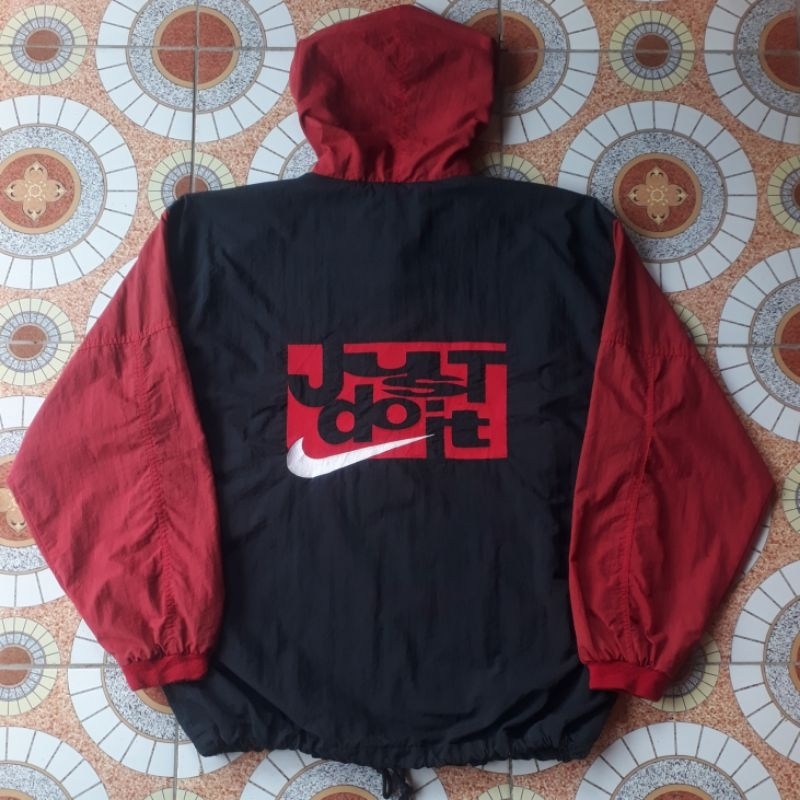 windbreaker hoodie nike vintage 80s