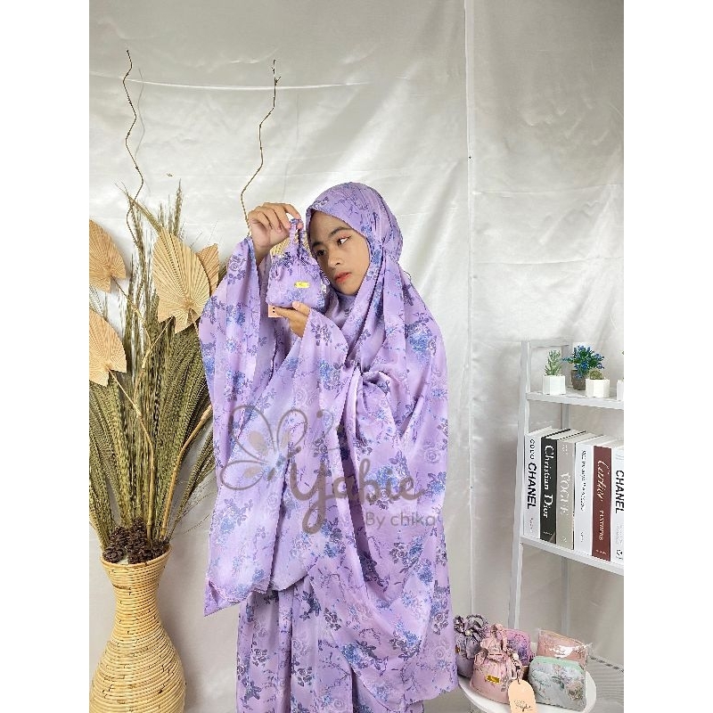 mukena parasut Korea motif