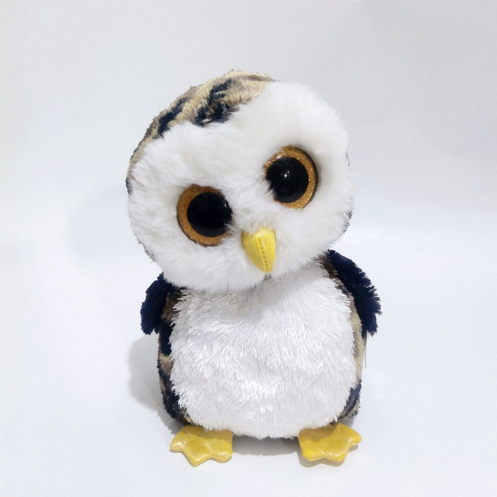Boneka Owliver TY Beanie Boos Original Boneka Burung Hantu