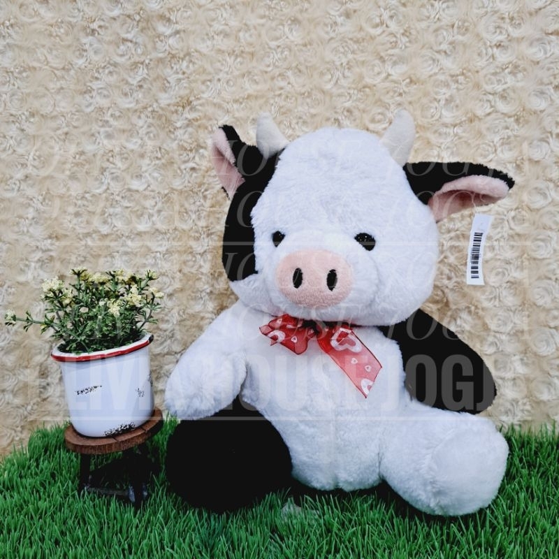 Boneka Sapi Tanduk Boneka Sapi Pita Love Boneka Sapi Hitam Putih