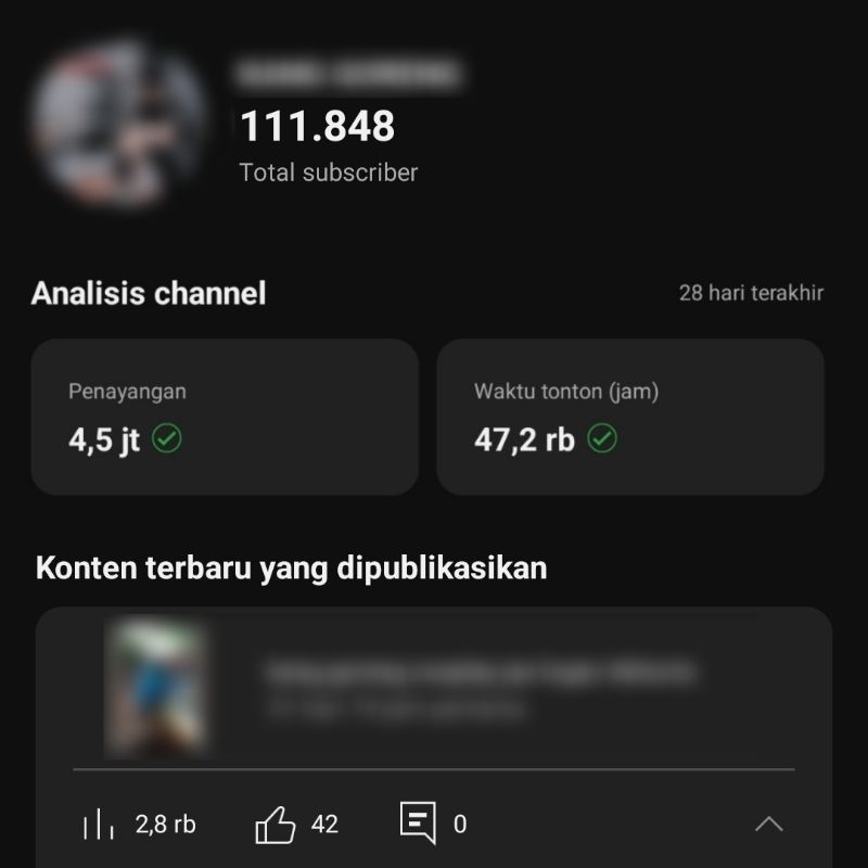 AKUN YOUTUBE 100.000 Subscriber Tayangan Tinggi Akun Tahun 2021