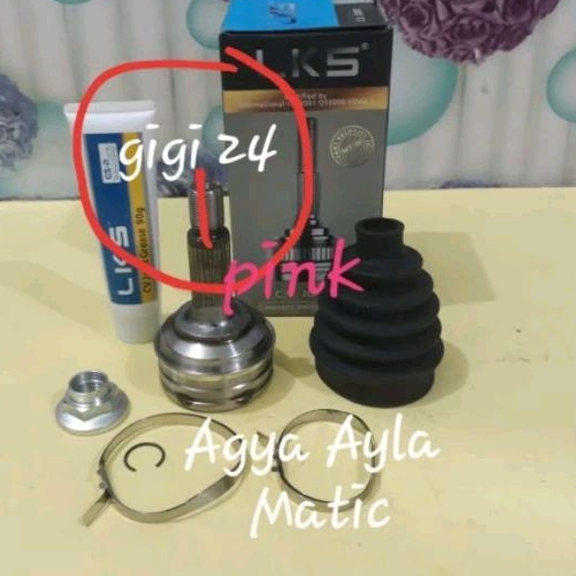 CV Joint Luar Outer As Roda Depan Luar Agya Ayla 1200cc Matic Metik