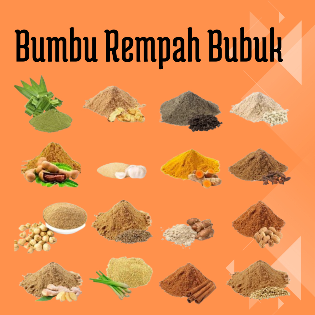 

100% Murni. Bumbu Rempah Bubuk Kemasan 50g
