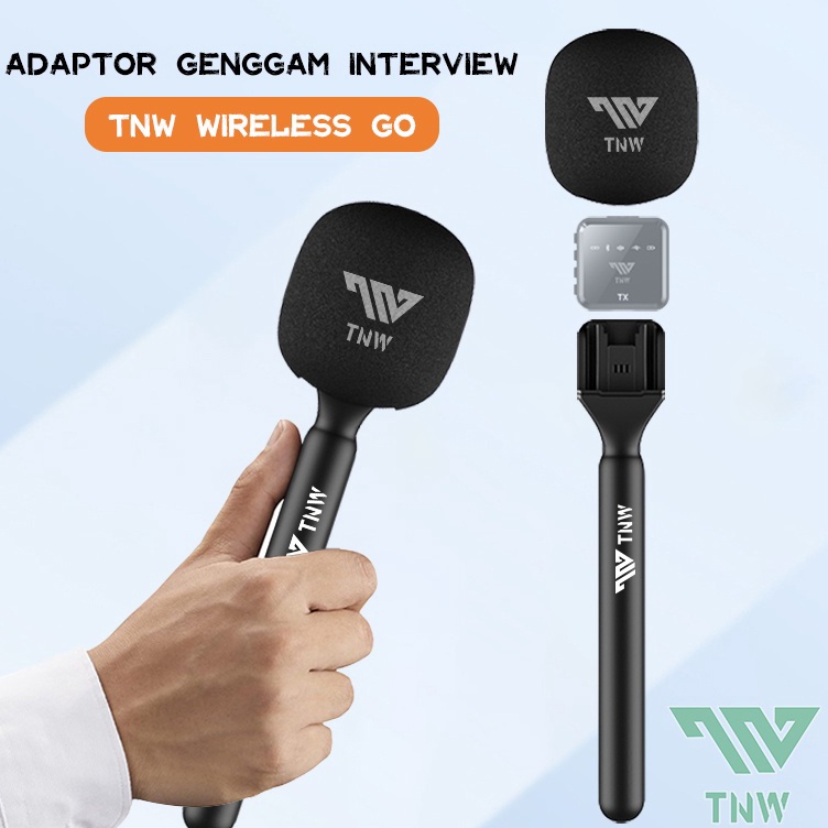Terupdate TNW Microphone Interview Handle Interview GO Handheld Adapter untuk TNW Wireless Microphone N8N9N11 l Paling Dicari Diskon