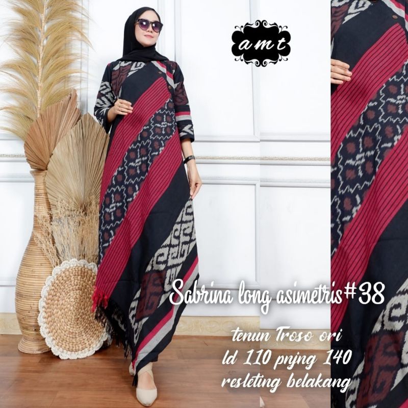 Batik Long Tunik Asimetris Tenun/ Sabrina Long Asimetris/ Salwa Long Tenun Lancip/ Nadira Long Tenun