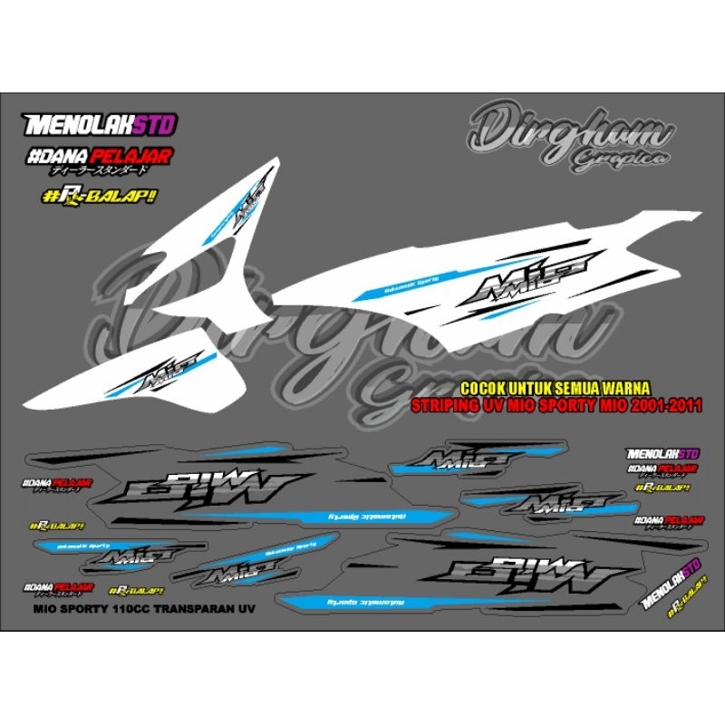 Striping Mio sporty Mio lama transparan