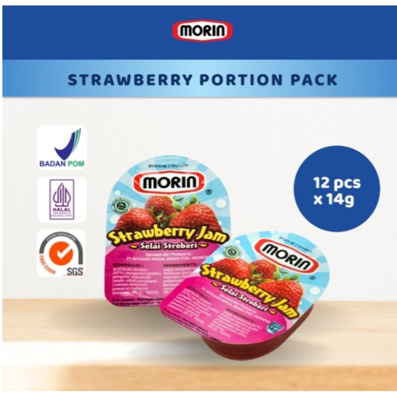 

Strawberry Jam Portion Morin / Selai Strawberry Morin Portion - 14 GR