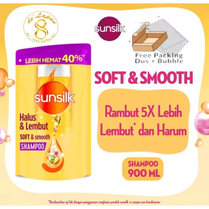 Sunsilk soft & smooth , Sunsilk shampoo soft smooth 900 ml refill
