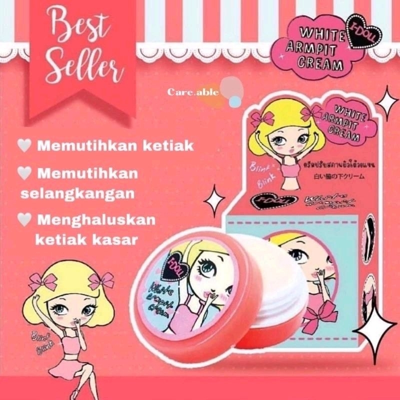 C030503
I - DOLL WHITE ARMPIT CREAM ORIGINAL THAILAND ( CREAM KETIAK / SELANGKANGAN )
I-Doll White A