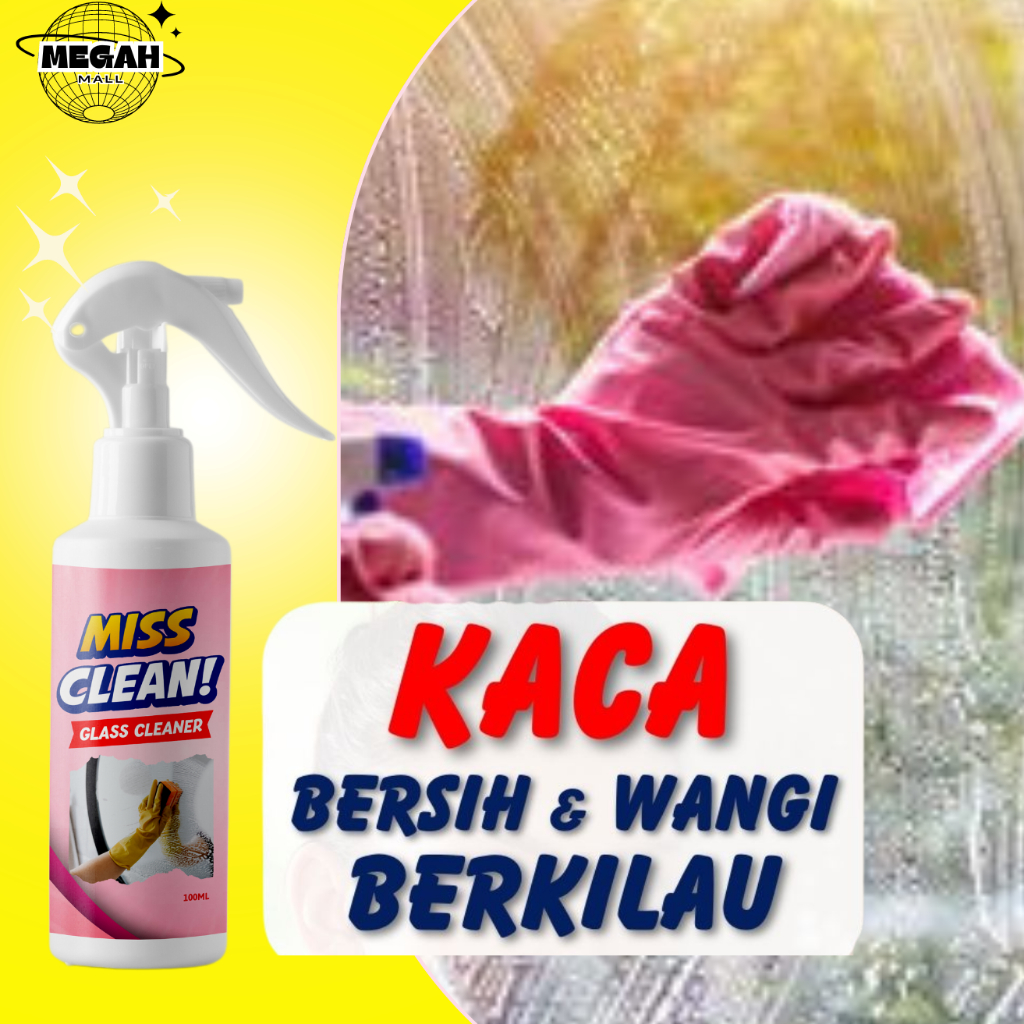 Cairan pembersih dan pengkilap kaca cermin kaca jendela kaca meja