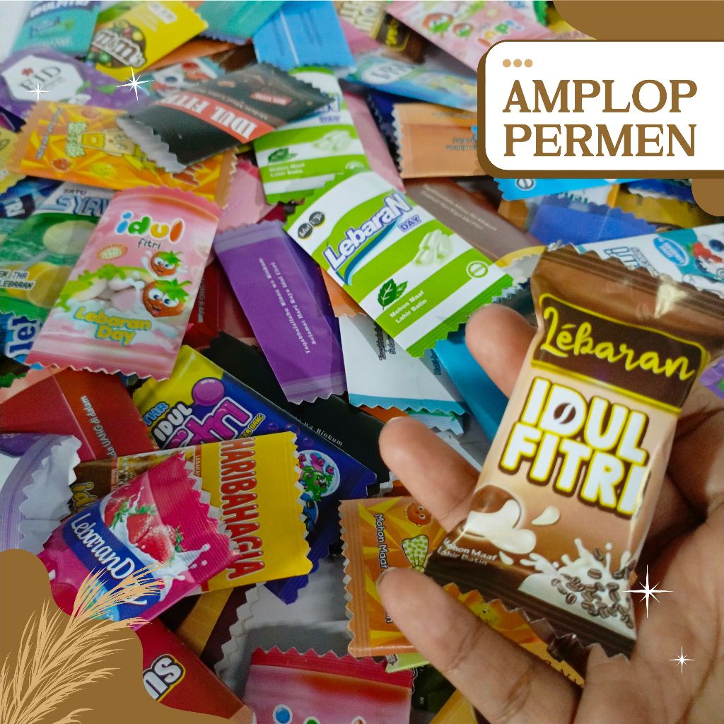 

(Khusus Ecer) Amplop Lebaran Permen 1 pack Isi 10pcs - Amplop THR Permen Lebaran