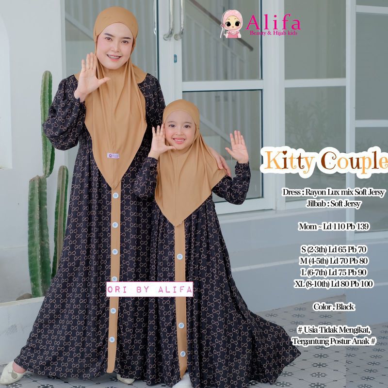 Kitty Couple Ibu Anak | Gamis Anak | Gamis couple