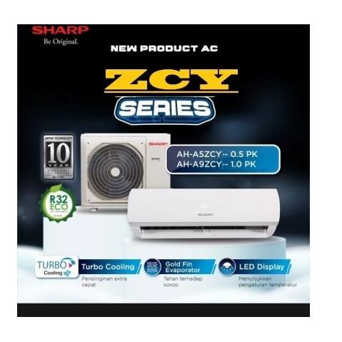 AC SHARP AH-A5ZEY/5ZCY 1/2PK + PASANG  0,5PK 5ZEY/5ZCY (Depok dan sekitarnya)