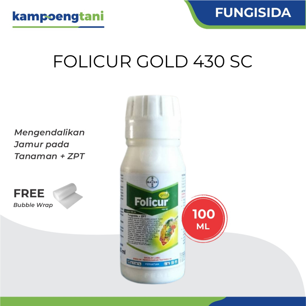 Kampoeng Tani - Folicur Gold 430SC 100ml Fungisida Sistemik Obat Pembasmi Penyakit Jamur Tanaman Pad