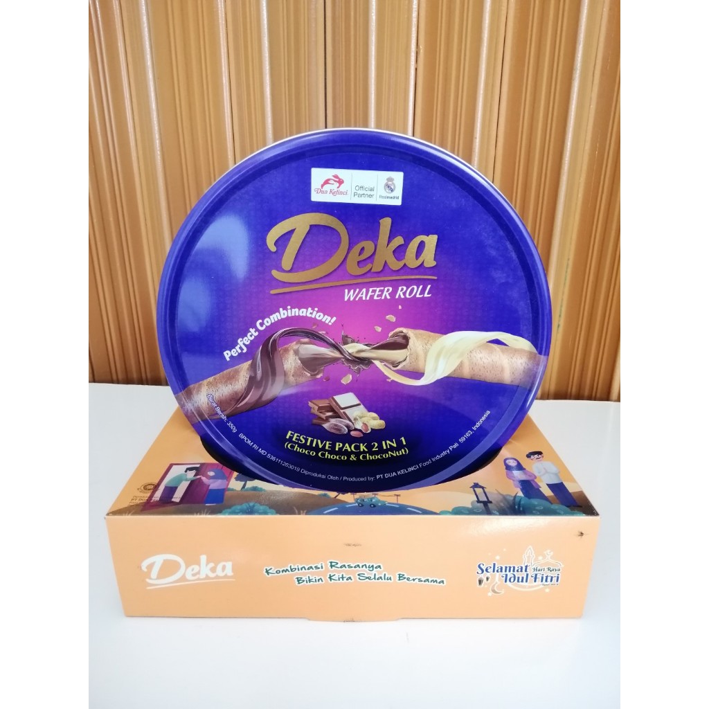 Paket Lebaran/Idul Fitri DUA KELINCI - DEKA - Wafer Roll 2 in 1 350 gr