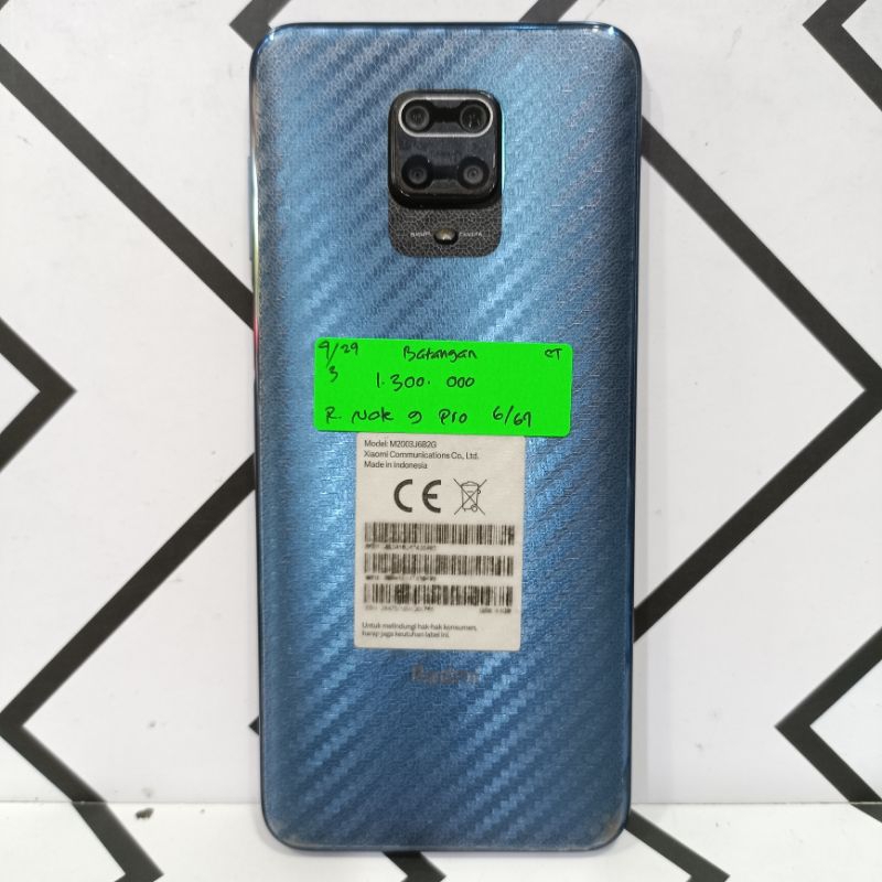 Redmi Note 9 Pro Ram 6/64GB Hp Second Seken Batangan - LANGSUNG CEK DESKRIPSI YA