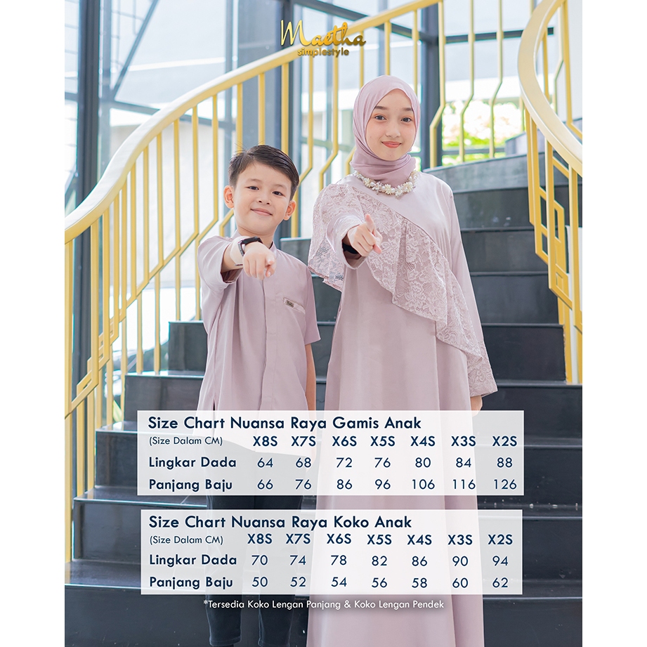 Maetha - Sarimbit Keluarga Lebaran / Gamis Koko Couple / Nuansa Raya Series Golden Olive-8