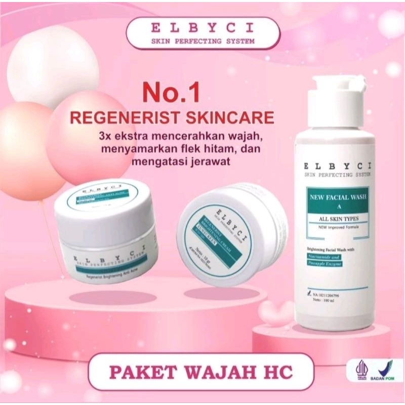 ELBYCI SKINCARE PAKET HC UNTUK KULIT SUSAH PUTIH