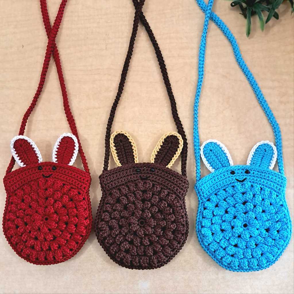 Tas rajut anak karakter bunny