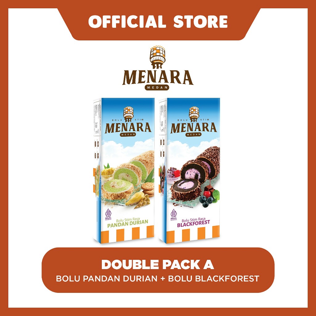 

Double Pack A (Bolu Stim Menara - Pandan Durian + Blackforest)