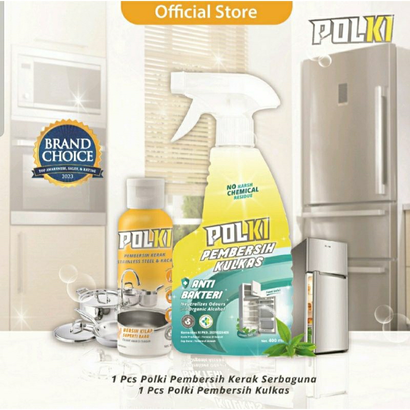 Polki Paket Pembersih Dapur / Polki KULKAS dan Polki KERAK / Polki Pembersih serba guna