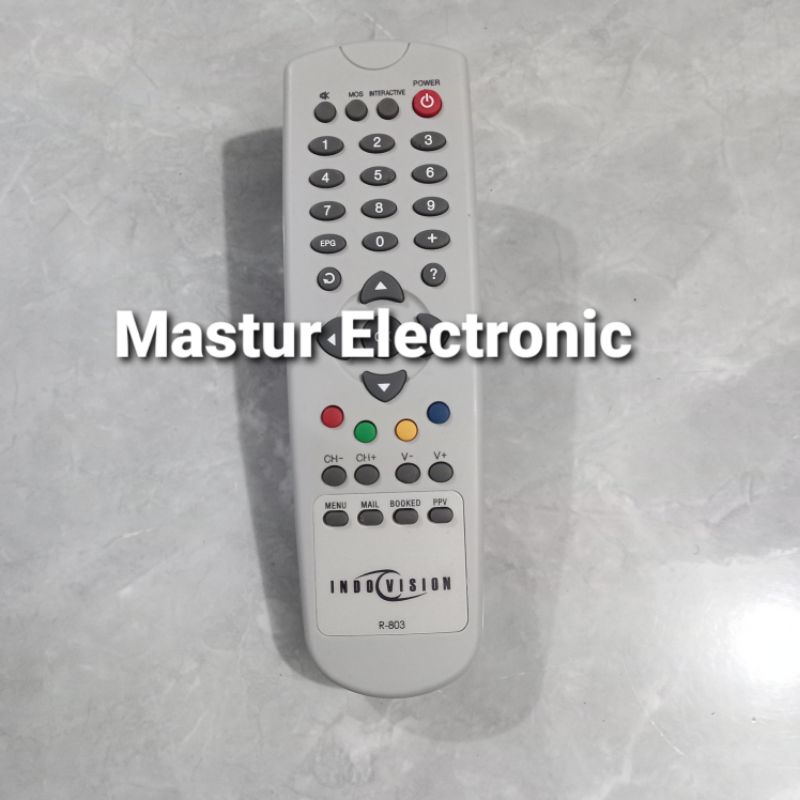 REMOTE REMOT RECEIVER TOP TV INDOVISION ORIGINAL ASLI KODE 02