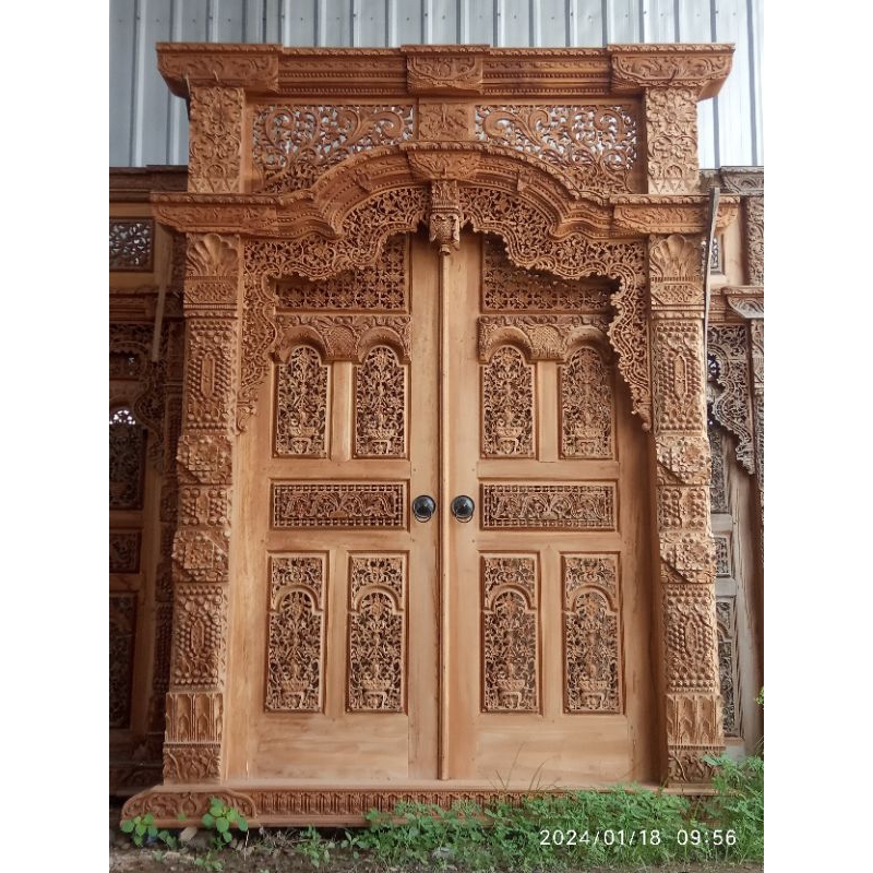 Pintu Gapura Jati Full Ukiran, Gapura Ukir asli Jepara